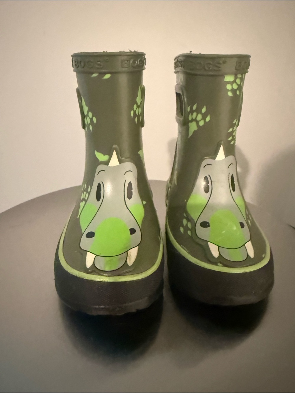 Bogs Kids Green Dino Rain & Snow Boots